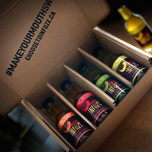 Paquete de 4 mini aceites de oliva con infusión mixta de 60 ml (2 oz) cada uno