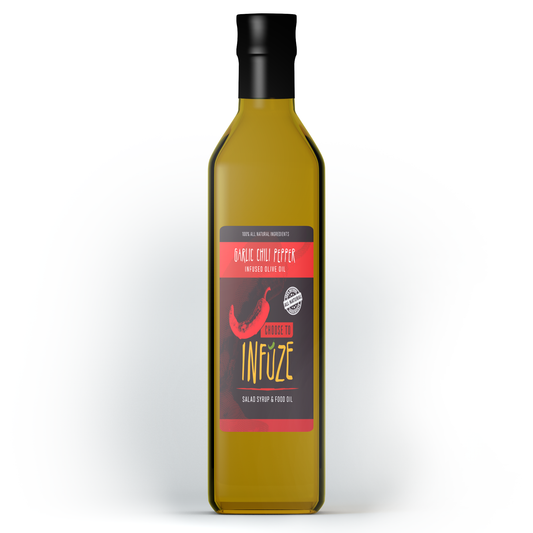 Aceite de oliva con infusión de ajo y chile 250 ml (8,5 oz)