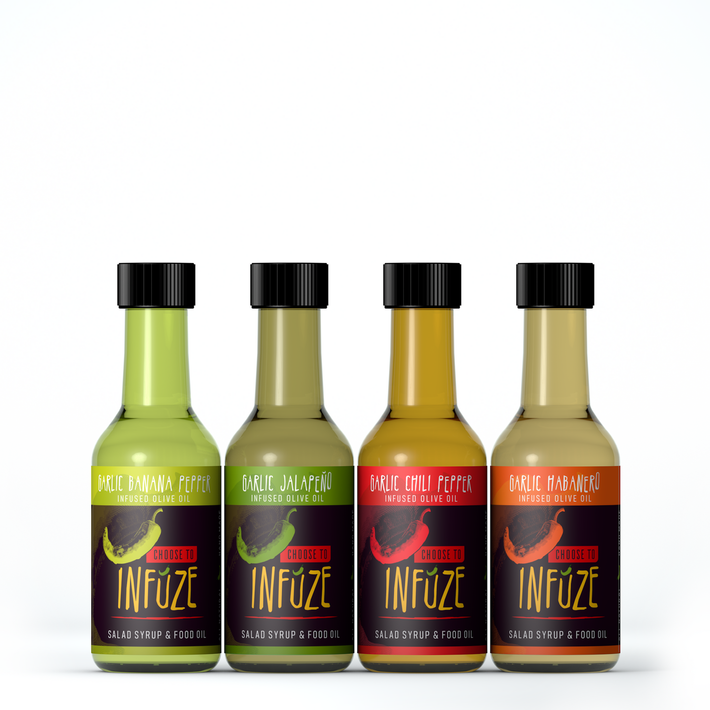 4 Pack Mini Mixed Infused Olive Oils 60 ml (2 oz) each